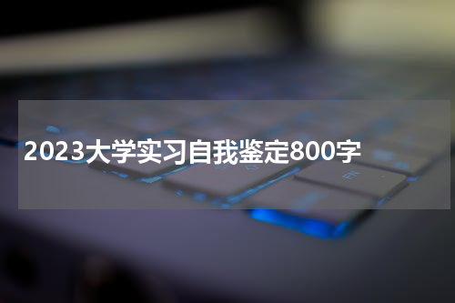 2023大学实习自我鉴定800字