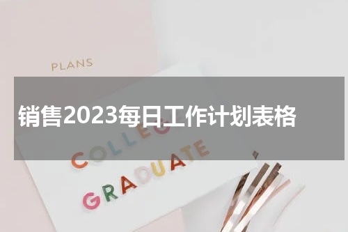 销售2023每日工作计划表格