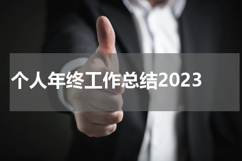 个人年终工作总结2023