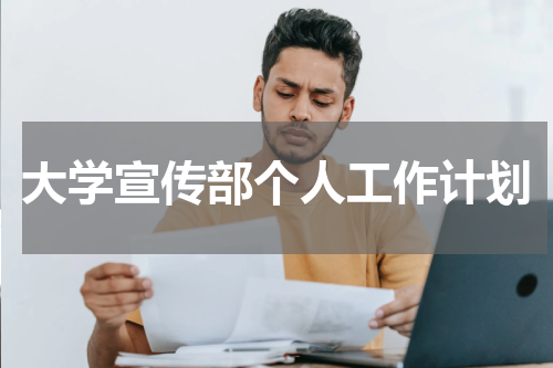 大学宣传部个人工作计划