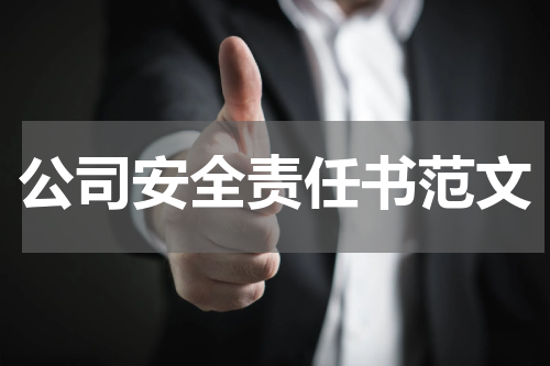 公司安全责任书范文