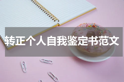 转正个人自我鉴定书范文