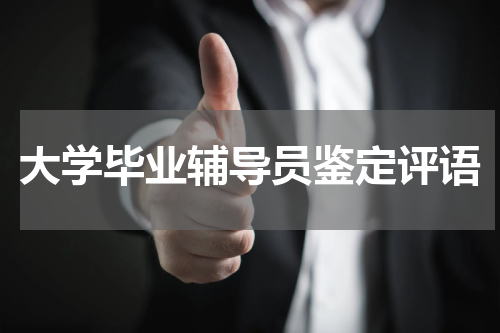 大学毕业辅导员鉴定评语