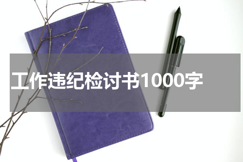 工作违纪检讨书1000字
