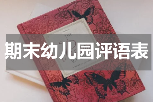 期末幼儿园评语表