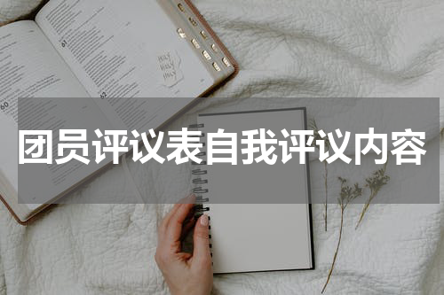 团员评议表自我评议内容