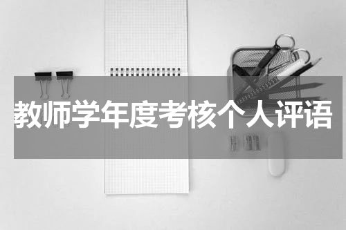 教师学年度考核个人评语