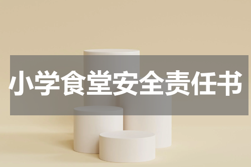 小学食堂安全责任书