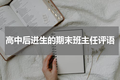 高中后进生的期末班主任评语