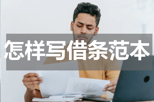 怎样写借条范本