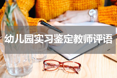 幼儿园实习鉴定教师评语