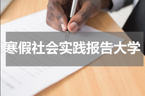 寒假社会实践报告大学