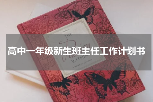 高中一年级新生班主任工作计划书