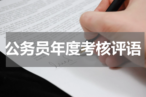 公务员年度考核评语