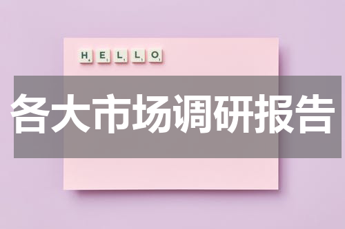 各大市场调研报告