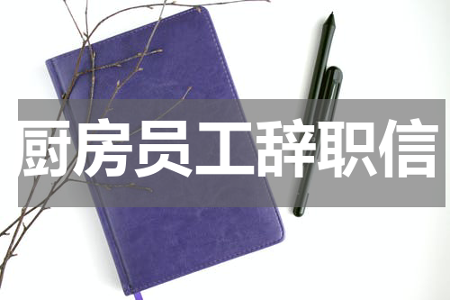 厨房员工辞职信