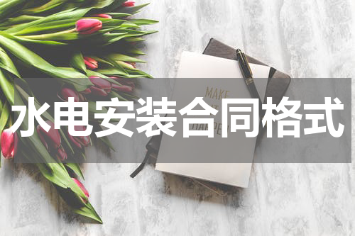 水电安装合同格式