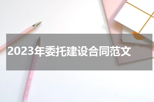 2023年委托建设合同范文