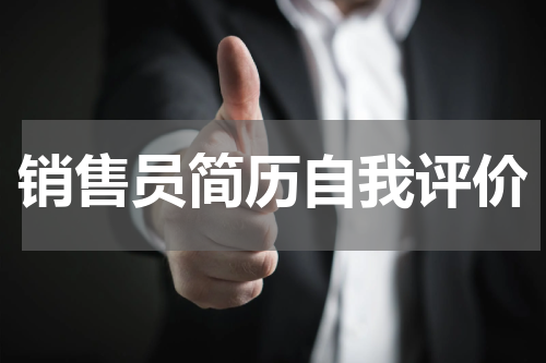 销售员简历自我评价