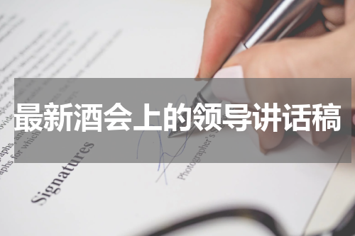 最新酒会上的领导讲话稿