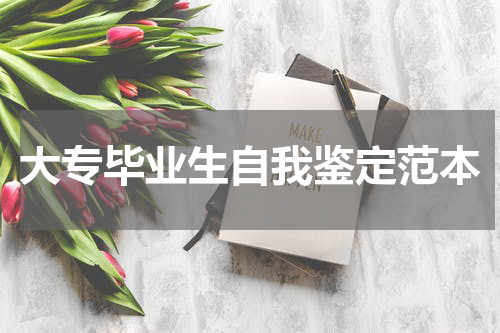 大专毕业生自我鉴定范本