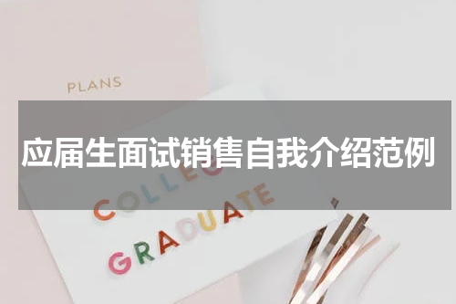 应届生面试销售自我介绍范例