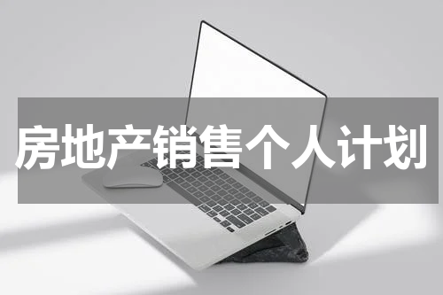 房地产销售个人计划