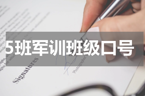 5班军训班级口号
