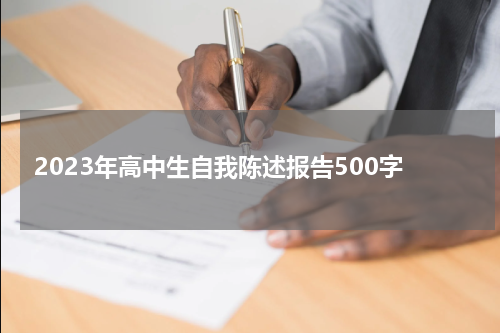 2023年高中生自我陈述报告500字