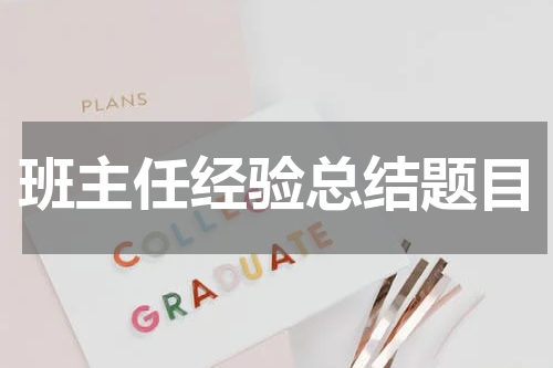 班主任经验总结题目