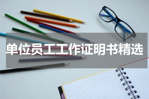 单位员工工作证明书精选