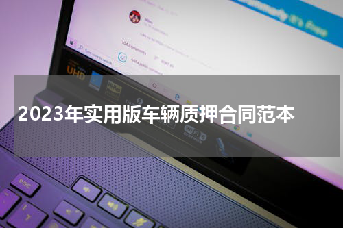 2023年实用版车辆质押合同范本
