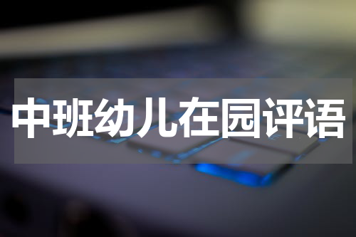 中班幼儿在园评语