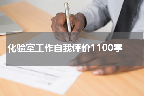 化验室工作自我评价1100字