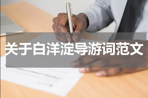 关于白洋淀导游词范文