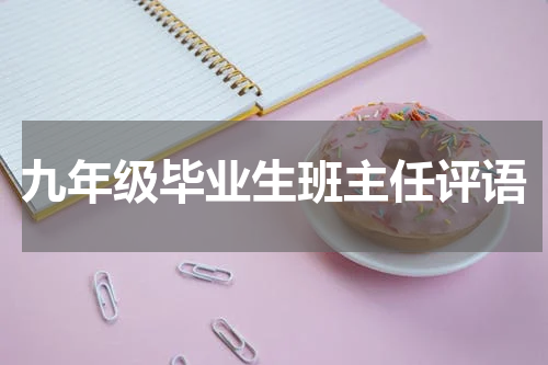 九年级毕业生班主任评语