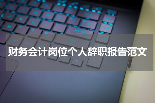 财务会计岗位个人辞职报告范文