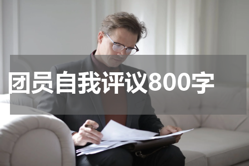 团员自我评议800字