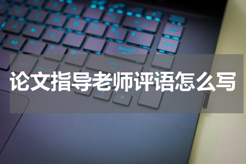 论文指导老师评语怎么写