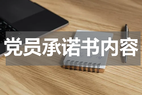 党员承诺书内容