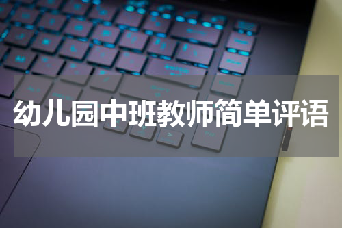 幼儿园中班教师简单评语