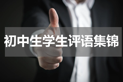 初中生学生评语集锦