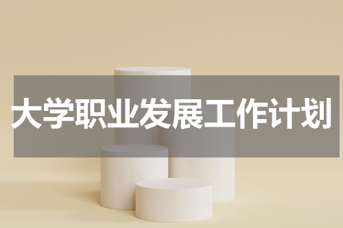 大学职业发展工作计划