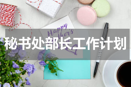 秘书处部长工作计划