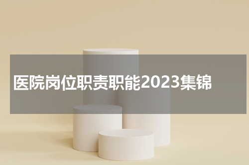 医院岗位职责职能2023集锦