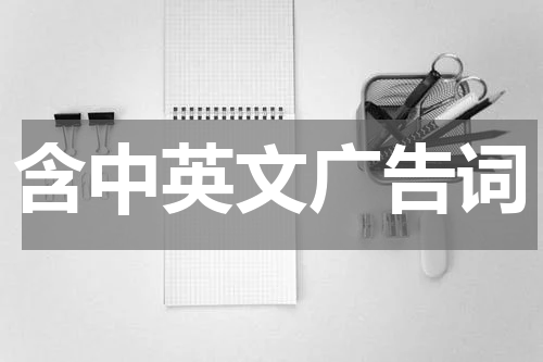 含中英文广告词