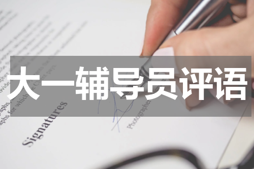 大一辅导员评语