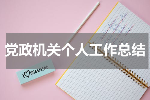 党政机关个人工作总结