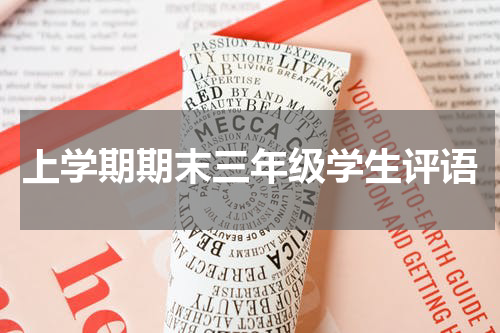 上学期期末三年级学生评语