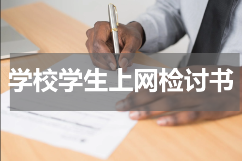 学校学生上网检讨书